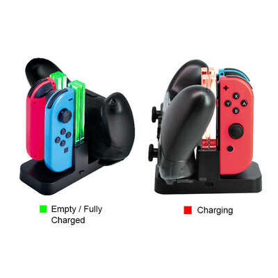 JAUNS KRĀSU lādētājs JoyCon priekš Nintendo Switch oled 4 vienā kontroliera dokstacijas turētājs Nintendo Switch Joy-Con uzlādei