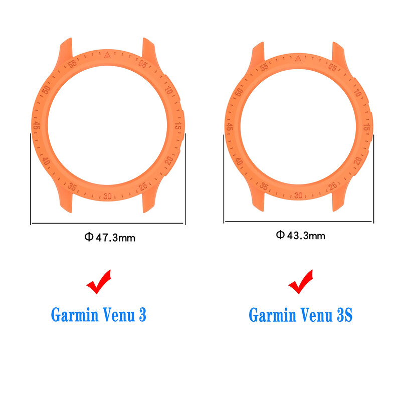 TPU dobs futrālis Garmin Venu 3 / 3S ekrāna aizsargam Bufera aizsargapvalks Garmin Venu 3 3S viedpulksteņa aizsargrāmim