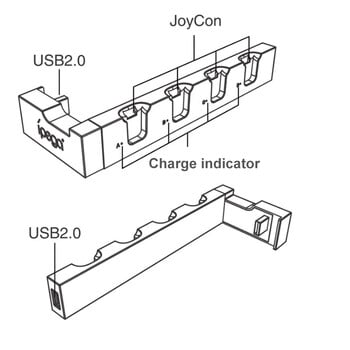 ΝΕΟ ΧΡΩΜΑ Φορτιστής 4 σε 1 για Nintendo Switch oled JoyCon Controller Dock Station Holding για Nintendo Switch Joy-Con Charging