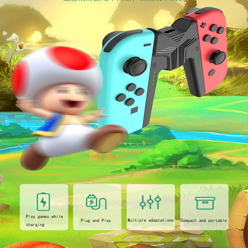 Jauns mini uzlādes dokstacijas rokturis ar C tipa USB C portu Nintendo Nintend Switch Joy Con Joycon lādētāja kontrolierim