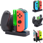 4 az 1-ben töltődokkoló Nintend Switchhez OLED Joy-con Controller Töltő Nintendo Switch Pro Gamepad töltőállványhoz NS Switch