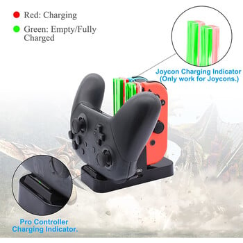 Βάση φόρτισης 4 σε 1 για Nintend Switch OLED Joy-con Controller Charger For Nintendo Switch Pro Gamepad Stand φόρτισης NS Switch