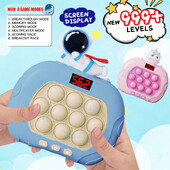 999 razina Electronic Pop Quick Push Igraća konzola s LED zaslonom Anti-stres senzorne igračke s mjehurićima za djecu Darovi