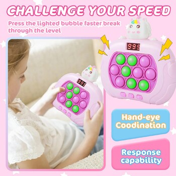 999 Levels Electronic Pop Quick Push κονσόλα παιχνιδιών με οθόνη LED Anti-stress Sensory Bubble Toys for Children Δώρα