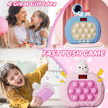 999 Levels Electronic Pop Quick Push κονσόλα παιχνιδιών με οθόνη LED Anti-stress Sensory Bubble Toys for Children Δώρα