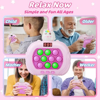 999 Levels Electronic Pop Quick Push κονσόλα παιχνιδιών με οθόνη LED Anti-stress Sensory Bubble Toys for Children Δώρα