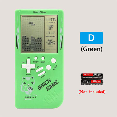 Nagy képernyős Tetris játékkonzol Retro klasszikus gyerek kézi játékkonzol lejátszók elektronikus játékok kirakós gép fiú ajándék