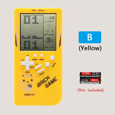 Nagy képernyős Tetris játékkonzol Retro klasszikus gyerek kézi játékkonzol lejátszók elektronikus játékok kirakós gép fiú ajándék