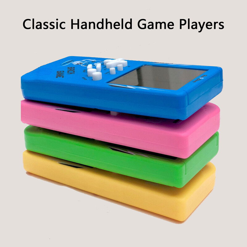 Nagy képernyős Tetris játékkonzol Retro klasszikus gyerek kézi játékkonzol lejátszók elektronikus játékok kirakós gép fiú ajándék