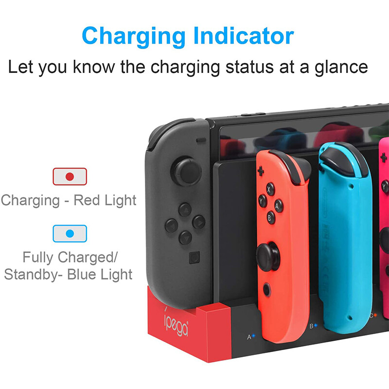 PG-9186 Kontroler Punjač Stalak za punjenje Stalak Držač stanice za Nintendo Switch Joy-Con igraću konzolu s indikatorom