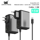 DATA FROG EU/US Plug kintamosios srovės adapterio įkroviklis, skirtas Nintendo Switch OLED Travel Home Charging Type C USB maitinimo šaltinis, skirtas Nintend Switch