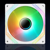 PC hűtőventilátor 5V 3 tűs ARGB tükör ciklus fényhatás 650-1800RPM PWM 140mm hűtőventilátor hátra/előre