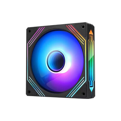 PC hűtőventilátor 5V 3 tűs ARGB tükör ciklus fényhatás 650-1800RPM PWM 140mm hűtőventilátor hátra/előre