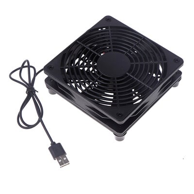 1 set ventilator de răcire cu debit mare de aer pentru router modem receptor 120mm DC12V ventilatoare pentru router PC alimentate prin USB cu cablu comutator