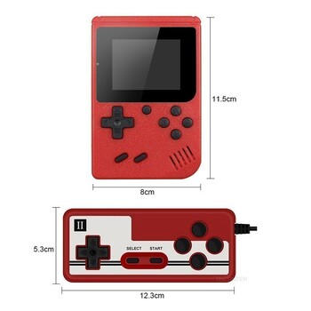 Mini Handheld Game Player Retro Game Boy Φορητό 8-bit 3,0 ιντσών LCD κονσόλα βιντεοπαιχνιδιών Ενσωματωμένη 500 παιχνίδια για παιδιά Δώρο