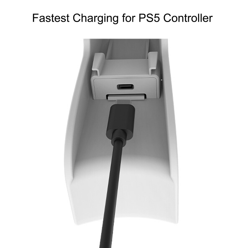 2 u 1 punjač za PS5 kontroler s držačem za slušalice Pametna priključna stanica za punjenje za PS5 kontroler