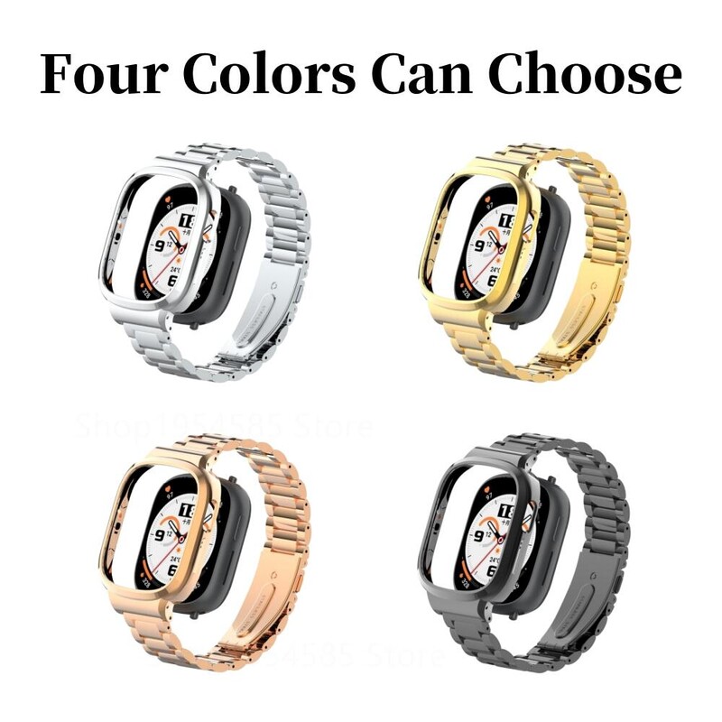 Каишка от неръждаема стомана за Honor Watch 4 Резервна метална гривна Метална защитна рамка Smartwatch Каишка за Huawei HonorWatch4