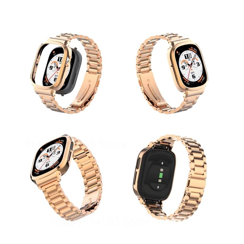 Каишка от неръждаема стомана за Honor Watch 4 Резервна метална гривна Метална защитна рамка Smartwatch Каишка за Huawei HonorWatch4