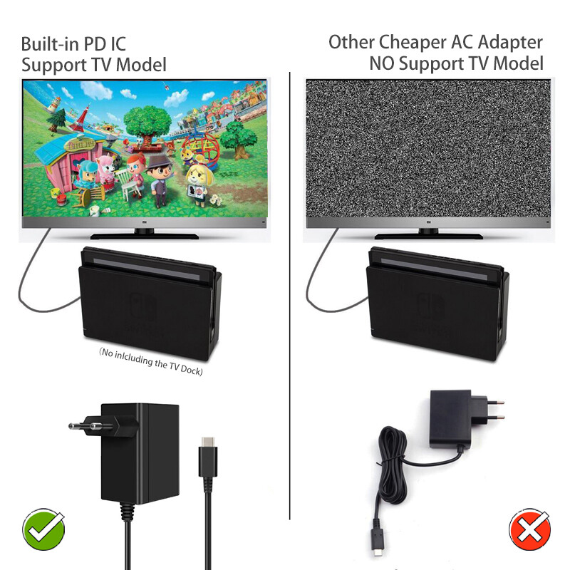 DATA FROG EU/US Plug AC adapter töltő Nintend Switch OLED játékkonzol töltés USB Type C tápegység Nintend Switchhez
