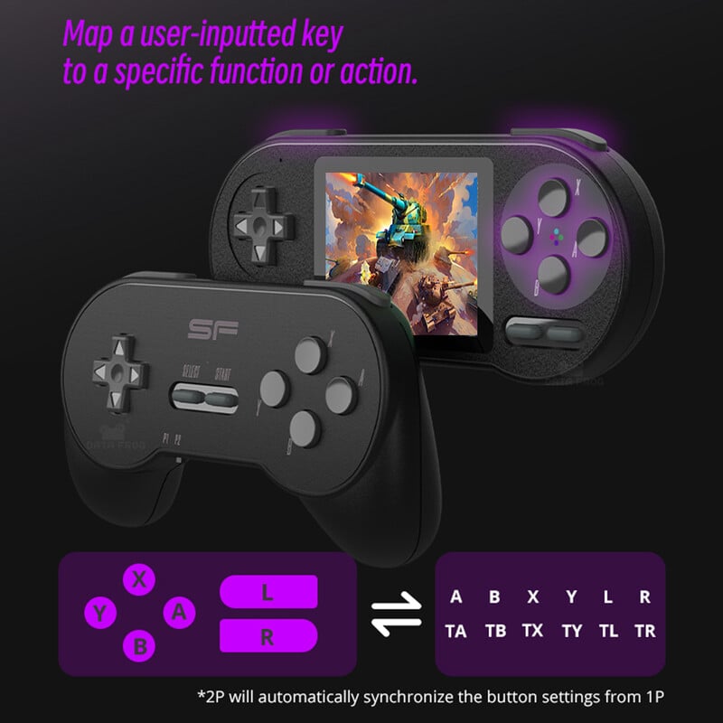 3 colių delninė žaidimų konsolė su Rocker Mini rankiniu žaidimų konsole Patogi rankena, C tipo įkrovimas, gimtadienio dovana vaikams