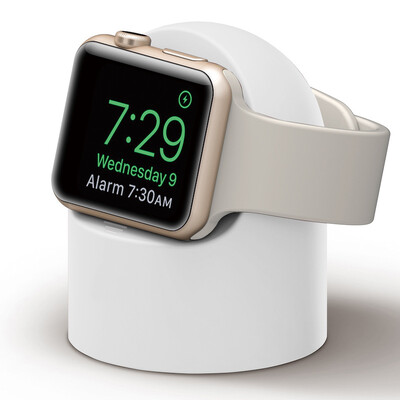 Suport de încărcare pentru Apple Watch Series 9 8 7 6 Ultra 2 Suport de încărcare de birou din silicon Stație de andocare Suport cablu de încărcare iWatch