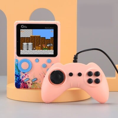 Herná konzola G5S 2,4 palca, mini prenosná retro TV, vreckový herný prehrávač, vstavaný 500 hier, podpora AV výstupu pre 2 hráčov