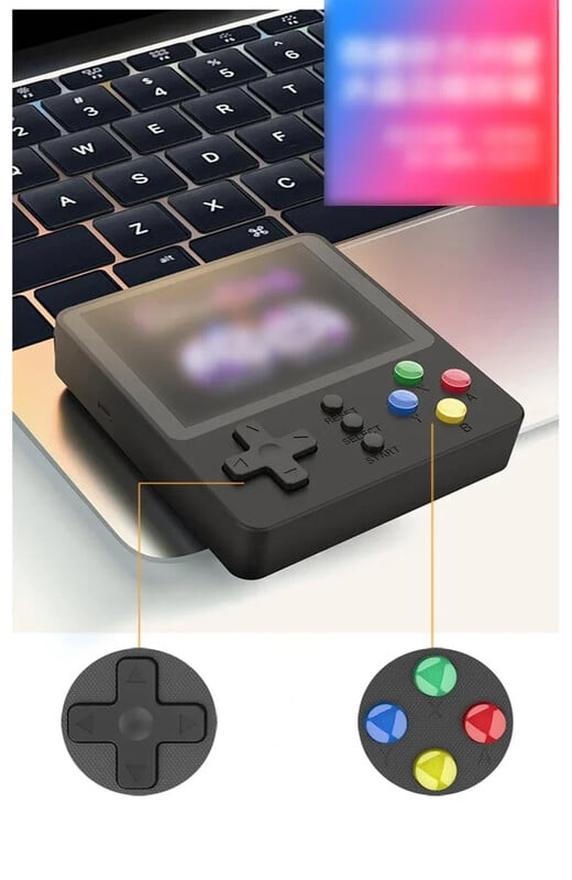 Nauja retro rankinė vaizdo žaidimų konsolė 3 colių spalvotas LCD ekranas, nešiojamas mini 8 bitų žaidimų grotuvas su 500 žaidimų gimtadienio dovanomis