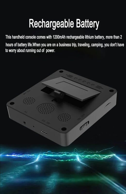 Nauja retro rankinė vaizdo žaidimų konsolė 3 colių spalvotas LCD ekranas, nešiojamas mini 8 bitų žaidimų grotuvas su 500 žaidimų gimtadienio dovanomis