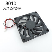 8010 5v 12V 24V ventilator de răcire fără perii pentru piese de imprimantă Reprap3D Cooler DC 80 x 80 x 10 mm Ventilator din plastic