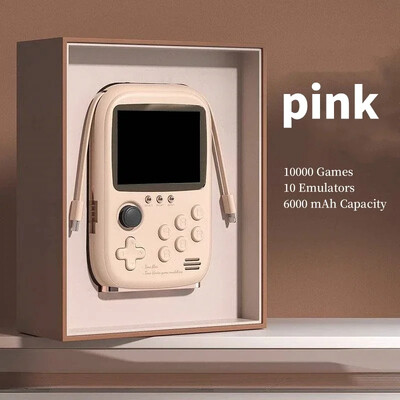 Nešiojamas žaidimų maitinimo blokas, 6000 mAh talpa, 3,2 colio LCD ekranas, 10 000 ir daugiau žaidimų, retro žaidimų konsolė, 2 vėlesnių versijų palaikymas