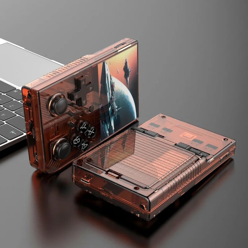 BOYHOM R35Plus Retro delninė žaidimų konsolė 3,5 colio vaizdo žaidimų konsolė Linux sistemos dvigubos vairasvirtės nešiojamas kišeninis vaizdo grotuvas