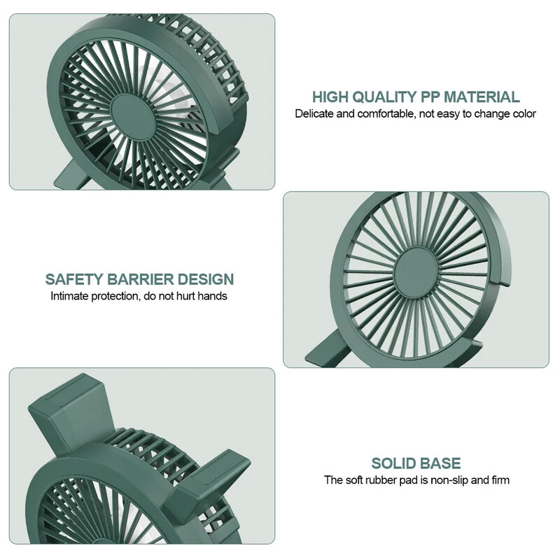 Stalinis mini ventiliatorius Nešiojamas aušinimas nešiojamiesiems kompiuteriams Tylus USB ventiliatorius namų biurui Lauko stovyklavimui Stiprus vėjas Aušintuvas oro prietaisai