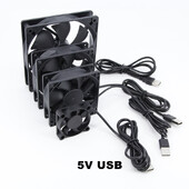 120x120x25mm 80x80x25mm 5010 9025 5V USB Power Cooling Case Ανεμιστήρας για δέκτη DVR Xbox TV Box Router L1