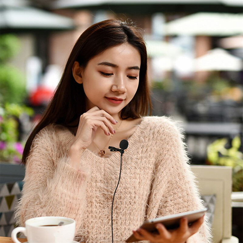 3,5 mm-es Lavalier mikrofon énekes állvány csíptető nyakkendő mobiltelefonhoz konferencia beszéd audio-videó hajtókamikrofon