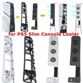Aušintuvo ventiliatorius, skirtas PS5 Slim Console Aušintuvas 9500 RPM Efektyvi aušinimo sistema su 3 ventiliatoriais Aušinimo žaidimų priedai 3 ventiliatoriaus greičio nustatymas