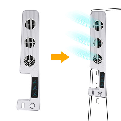 Aušintuvo ventiliatorius, skirtas PS5 Slim Console Aušintuvas 9500 RPM Efektyvi aušinimo sistema su 3 ventiliatoriais Aušinimo žaidimų priedai 3 ventiliatoriaus greičio nustatymas