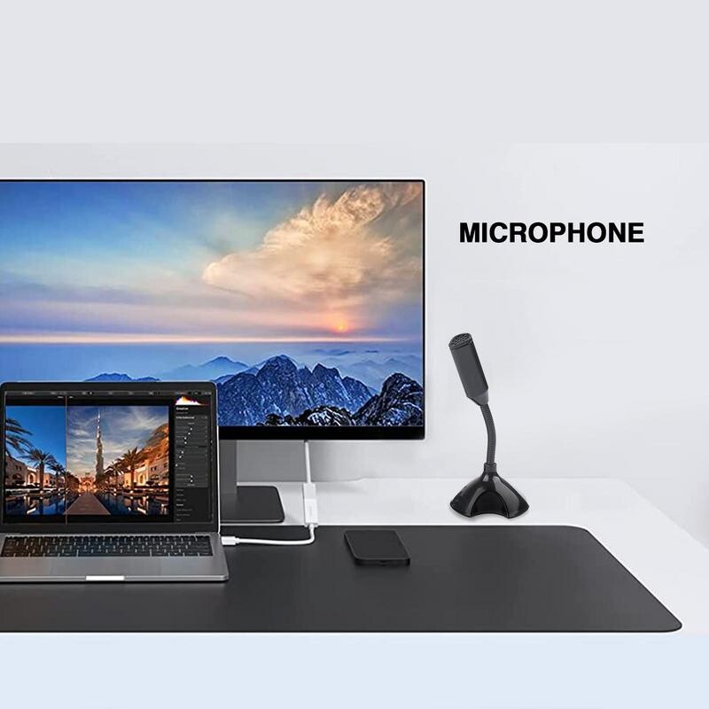 USB mikrofón pre PC, podcastový a streamovací mikrofón kompatibilný s mikrofónom s redukciou šumu pre nahrávanie hier, streamovanie a KTV mikrofón