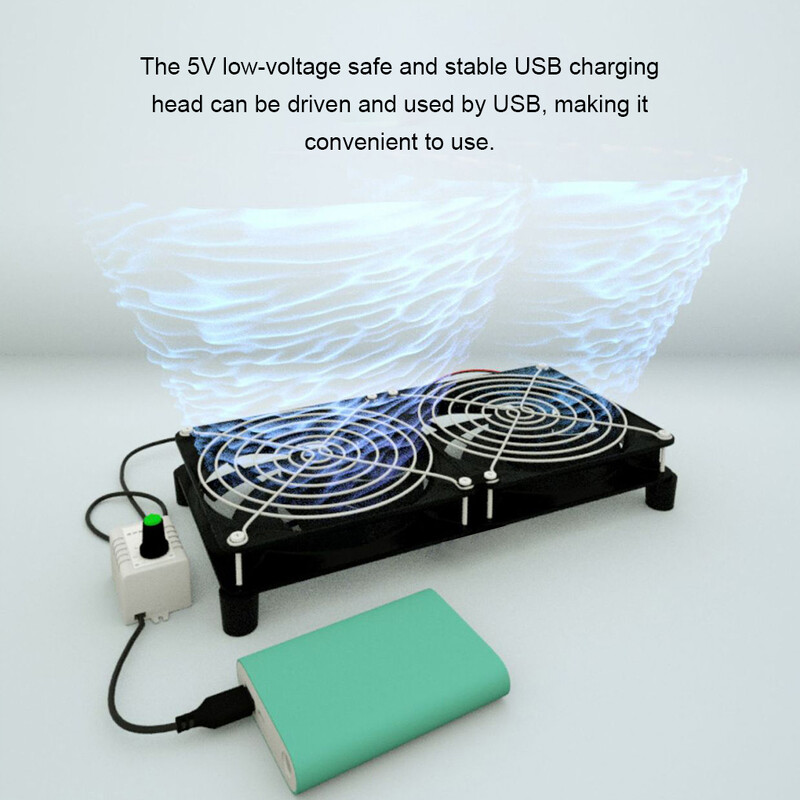 Γραφείο USB ανεμιστήρας ψύξης Σαλόνι Υπνοδωμάτιο Κουτί τηλεόρασης Δρομολογητής υπολογιστή Πλαίσιο ανεμιστήρας ψύξης Ισχυρός άνεμος Εξωτερικός ανεμιστήρας