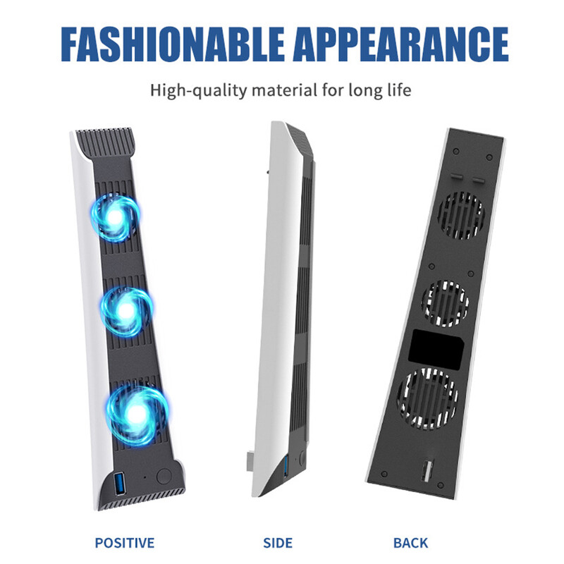 Pentru consola PS5 Ventilator Blu-ray din spate Gazdă externă Ventilator de răcire Radiatoare Răcitor cu suport vertical pentru Play Station Accesorii PS5