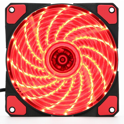 120mm LED Ultra Silent Computer Case Fan 15 LED CPU Heatsink Cooler Master Cooling Fan DC 12V 4P 3P Connector Dropshipping
