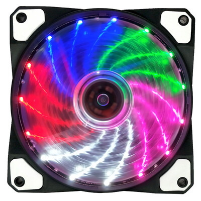 120mm LED Ultra Silent Computer Case Fan 15 LED CPU Heatsink Cooler Master Cooling Fan DC 12V 4P 3P Connector Dropshipping