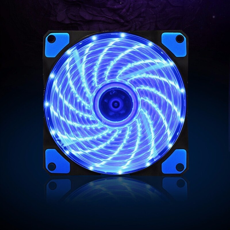 120mm LED Ultra Silent Computer Case Fan 15 LED CPU Heatsink Cooler Master Cooling Fan DC 12V 4P 3P Connector Dropshipping