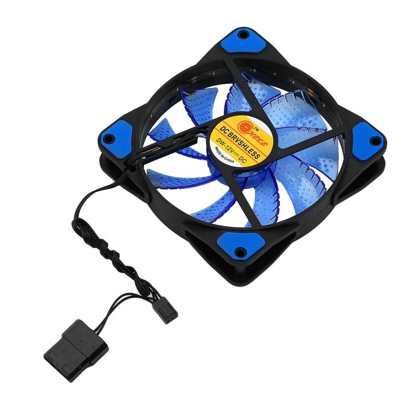 120mm LED Ultra Silent Computer Case Fan 15 LED CPU Heatsink Cooler Master Cooling Fan DC 12V 4P 3P Connector Dropshipping