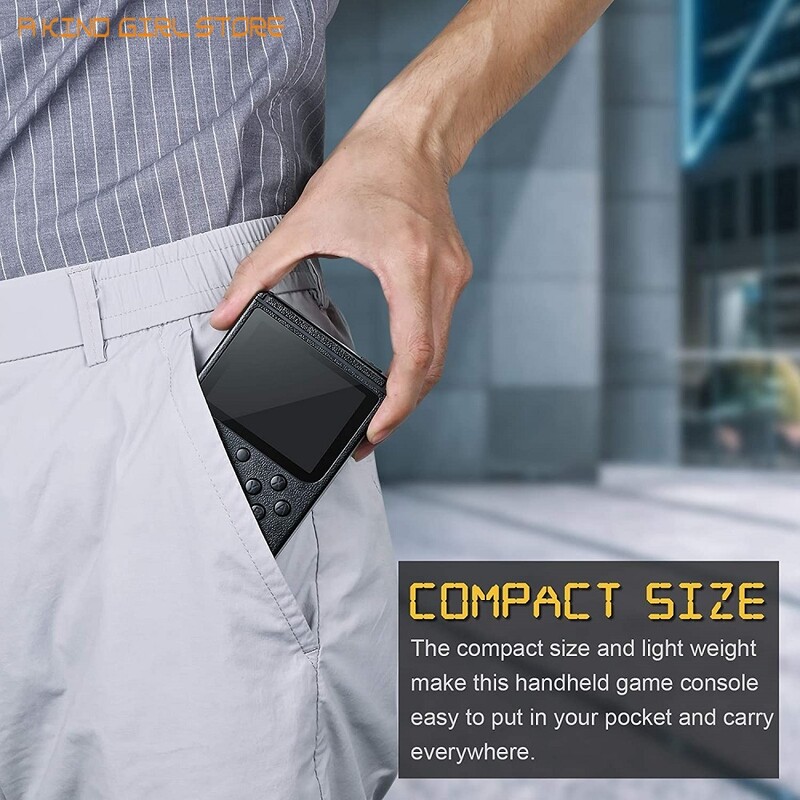 Nešiojama retro mini delninė vaizdo žaidimų konsolė 8 bitų 2,4 colio spalvotų LCD vaikų spalvotų žaidimų grotuvas Integruotas 400 žaidimų vaikams žaislas