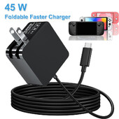45W USB C brzi punjač za Steam Deck ručnu konzolu za NS kontroler Dodatna oprema Sklopivi AC adapter