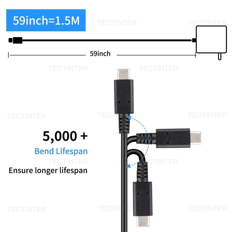 45W USB C brzi punjač za Steam Deck ručnu konzolu za NS kontroler Dodatna oprema Sklopivi AC adapter