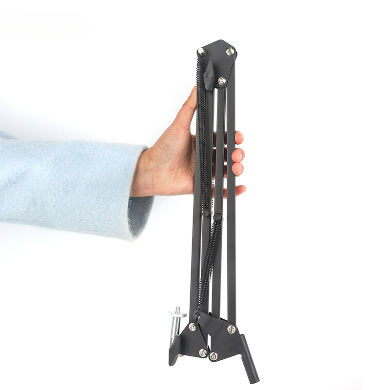 Microfon universal Suporturi în consolă pentru persoane leneșe Suport de bază metalic rotativ la 360 de grade camere microfon suport de braț pentru telefon