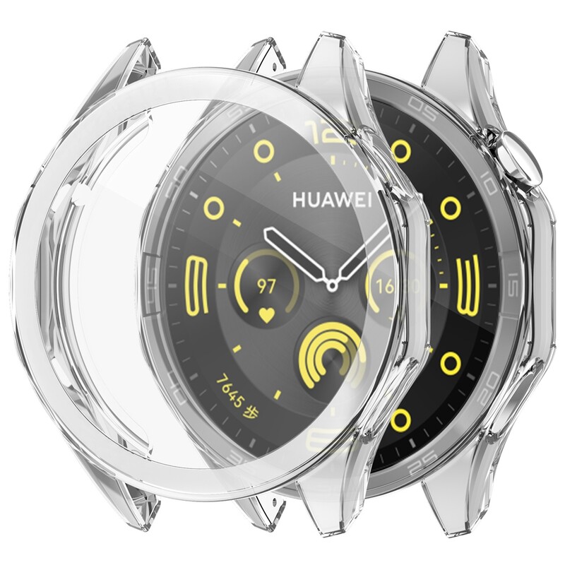 Mäkké TPU ochranné puzdro na displej pre Huawei Watch GT4 46mm, celoplošný nárazník, odolný voči poškriabaniu pre Huawei Watch GT 4