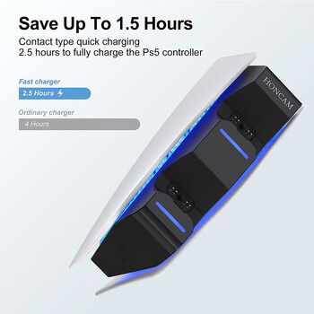 για PS5 Type-C DualSense Charging Station Dual Charging Dock Charger Stand για PlayStation 5 DualSense Wireless Game Controller