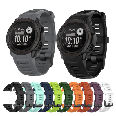 Silikona aproce Garmin Instinct/2 viedā pulksteņa siksniņas nomaiņai aproce Garmin Instinct viedajiem sporta piederumiem